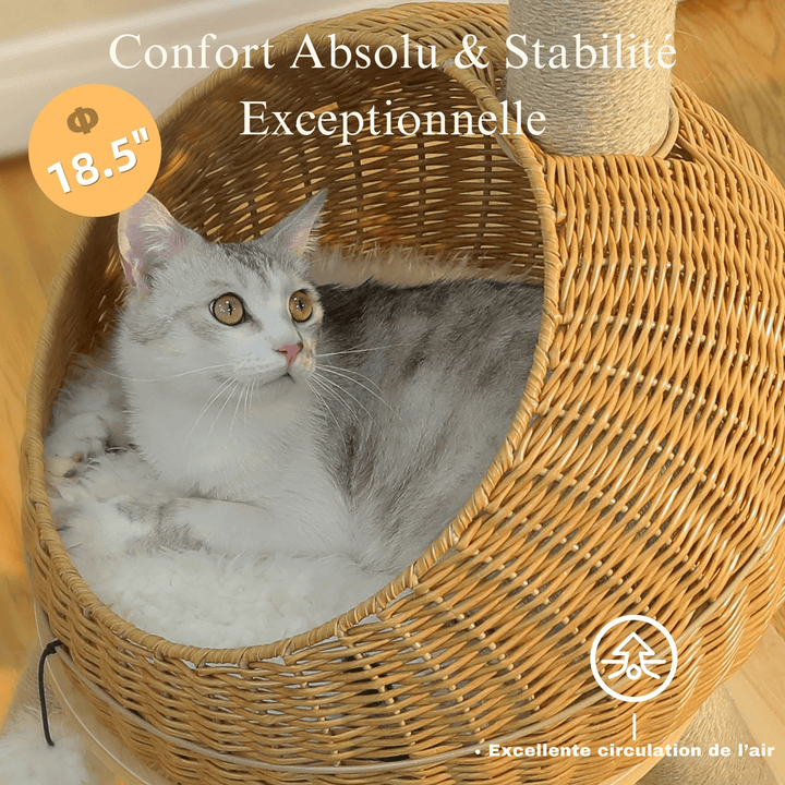 SAFARI™ — Rattan Katzenbaum Luxus – maximaler Komfort & hohe Stabilität