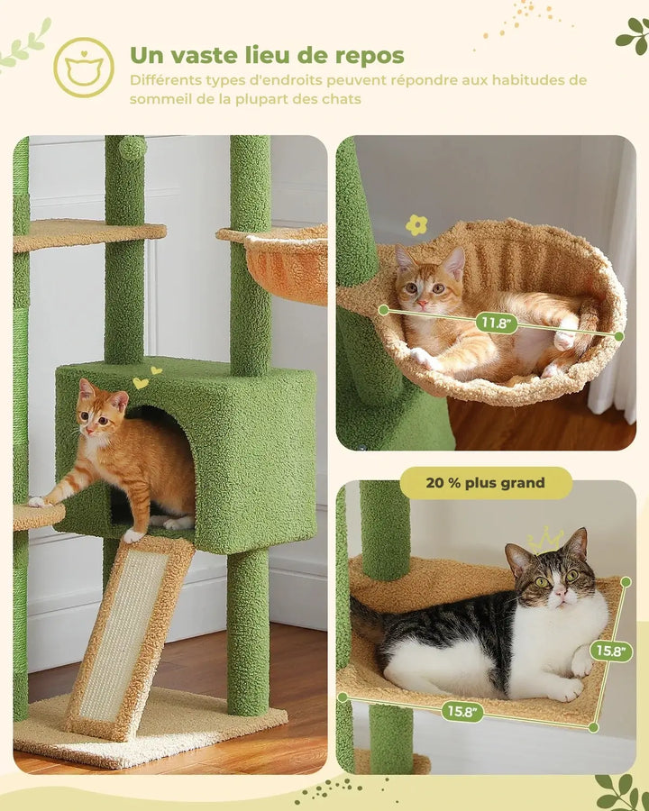 ZÉNITH™ — Katzenbaum Boden-Decke, mehrstöckiges Design & ultra stabil
