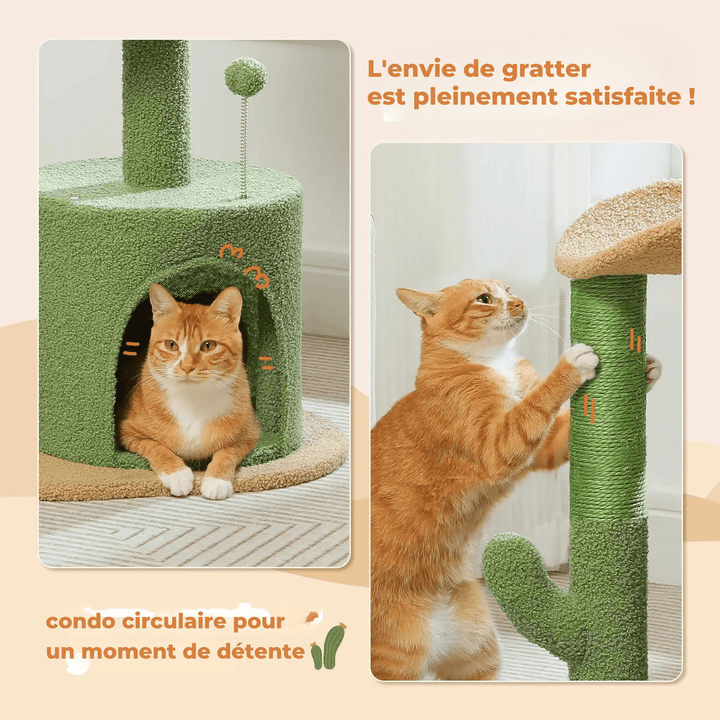 KATZELIEBE™ Kratzbaum für große Katzen – moderner Kratzbaum mit Sisalball