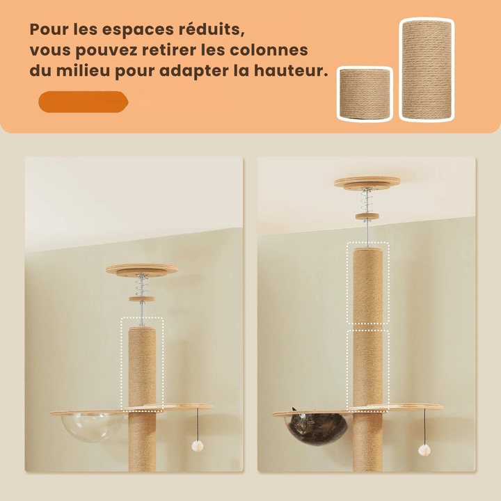 ALTITUDE™ — Minimalistischer Katzenbaum mit Boden-Decken-Spannsystem