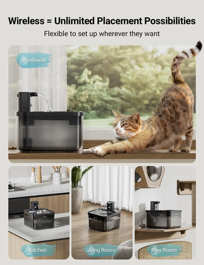 KATZELIEBE™ Keramik Katzenbrunnen – Elegant, hygienisch & flüsterleise