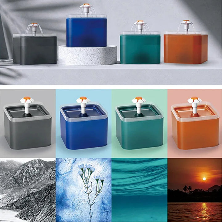 2L Katzen Trinkbrunnen mit LED