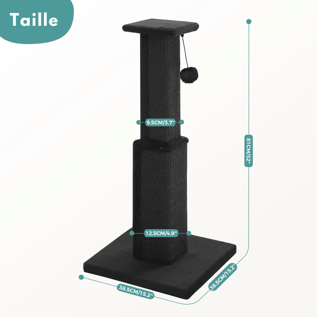 JADE™ — Pflanzlich inspiriertes Kratzsäulen-Totem für Katzen mit interaktivem Ball