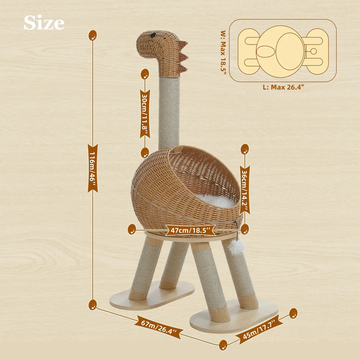SAFARI™ — Rattan Katzenbaum Luxus – maximaler Komfort & hohe Stabilität