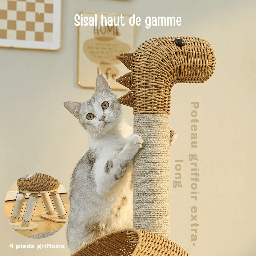 SAFARI™ — Rattan Katzenbaum Luxus – maximaler Komfort & hohe Stabilität
