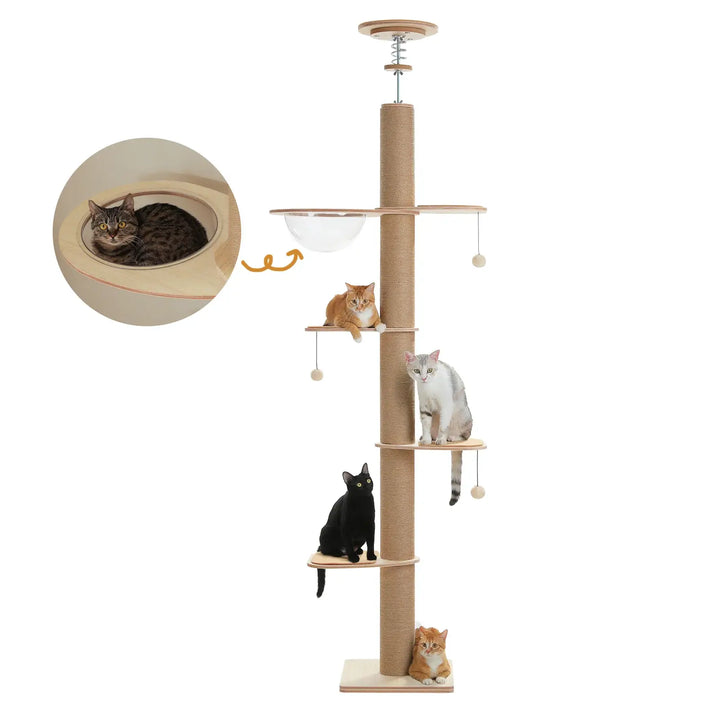 ALTITUDE™ — Minimalistischer Katzenbaum mit Boden-Decken-Spannsystem