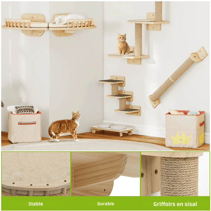 VERTEX™ — Moderner Katzen-Wandparcours im Design-Stil