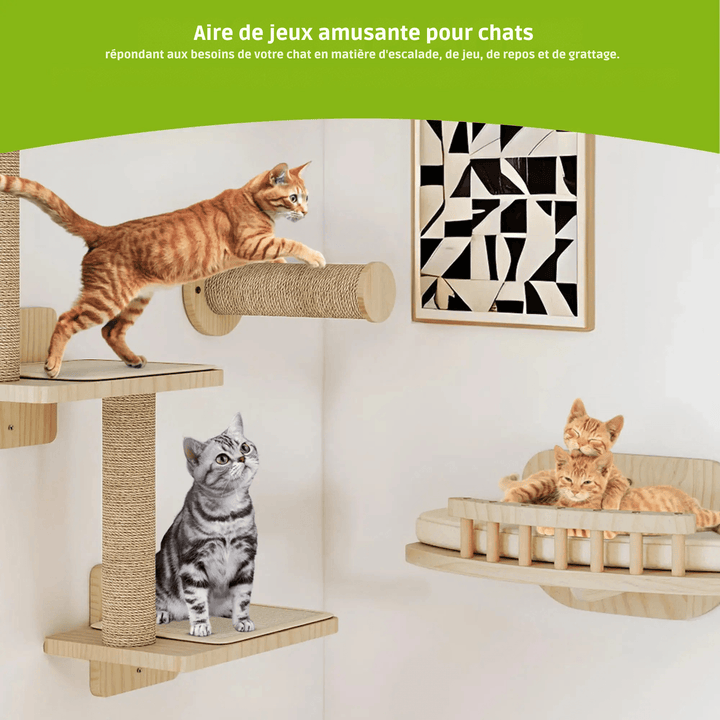 VERTEX™ — Moderner Katzen-Wandparcours im Design-Stil