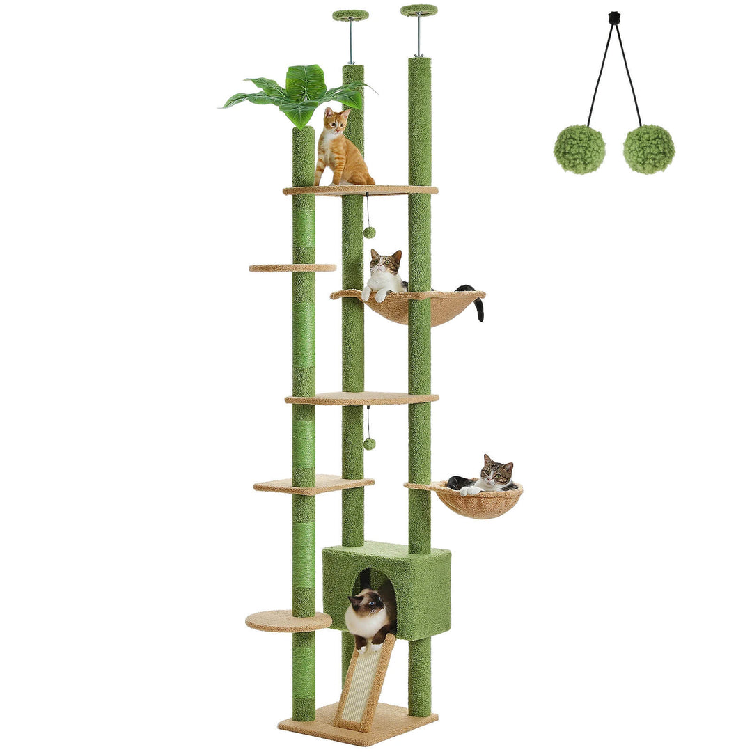 ZÉNITH™ — Katzenbaum Boden-Decke, mehrstöckiges Design & ultra stabil