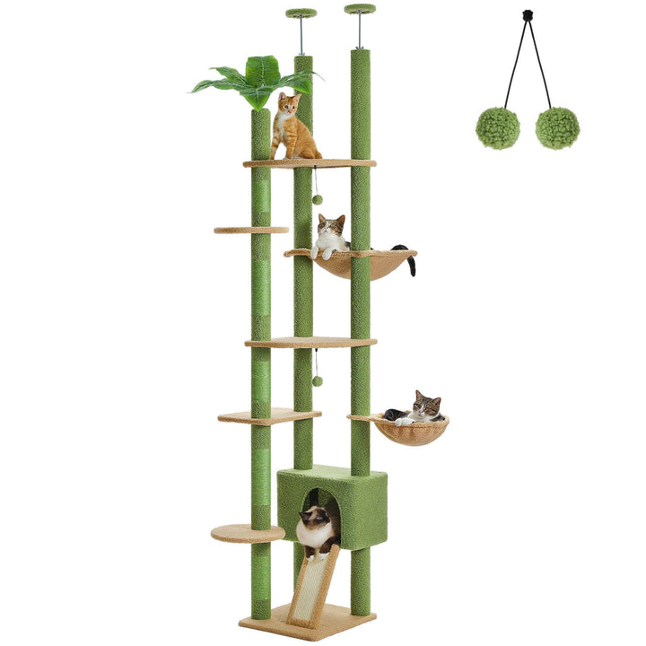 ZÉNITH™ — Katzenbaum Boden-Decke, mehrstöckiges Design & ultra stabil
