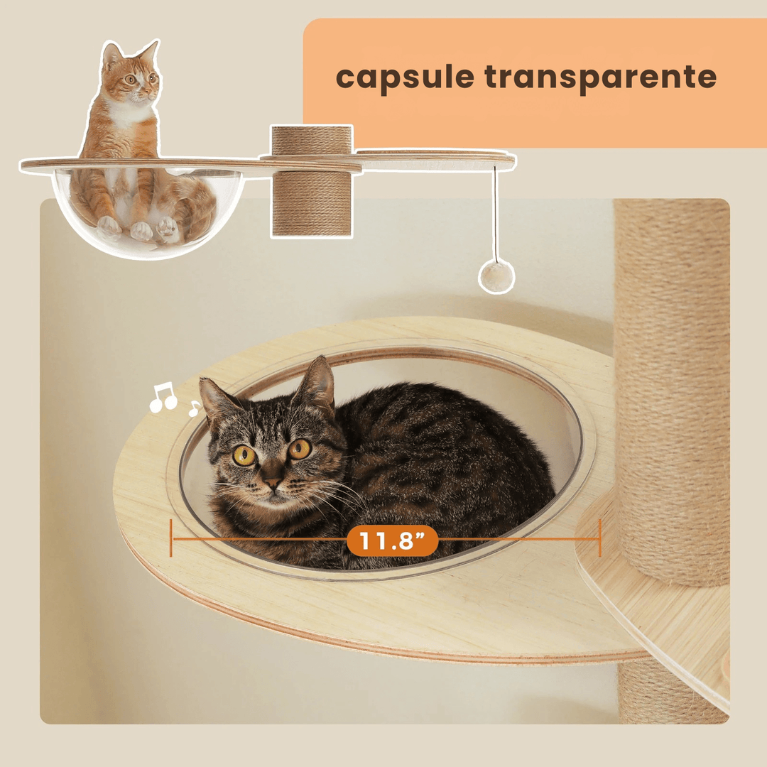ALTITUDE™ — Minimalistischer Katzenbaum mit Boden-Decken-Spannsystem