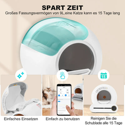 Automatisches Katzenklo mit Zubehör – inklusive Filter und Reinigungskit
