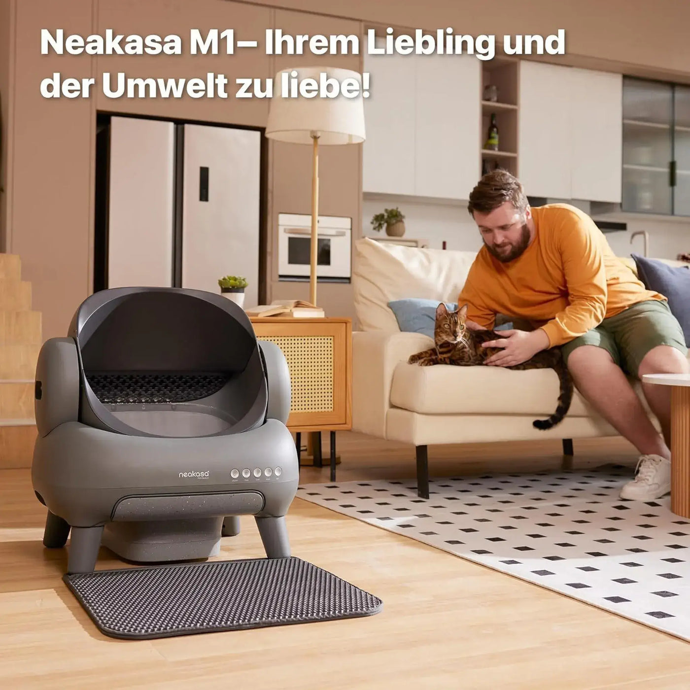 Katzentoilette mit App-Steuerung – moderne Lösung für saubere Wohnung
